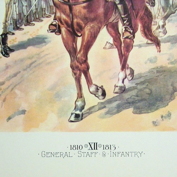 Uniforms of the United States Army 1810 - 1813 H. A. Ogden Book Plate Unframed - Picture 3 of 5